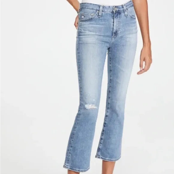 AG Jodi Crop Jeans Adriano Goldschmied high rise slim flare crop - Picture 3 of 10